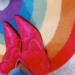 Triple Threads Shortie Disco Cowgirl Boots - Fuchsia Shoes