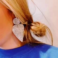 Triple Threads Circle & Heart Earrings