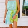 STRUT & BOLT Breezy Baby Dress - Lime/Airy Blue