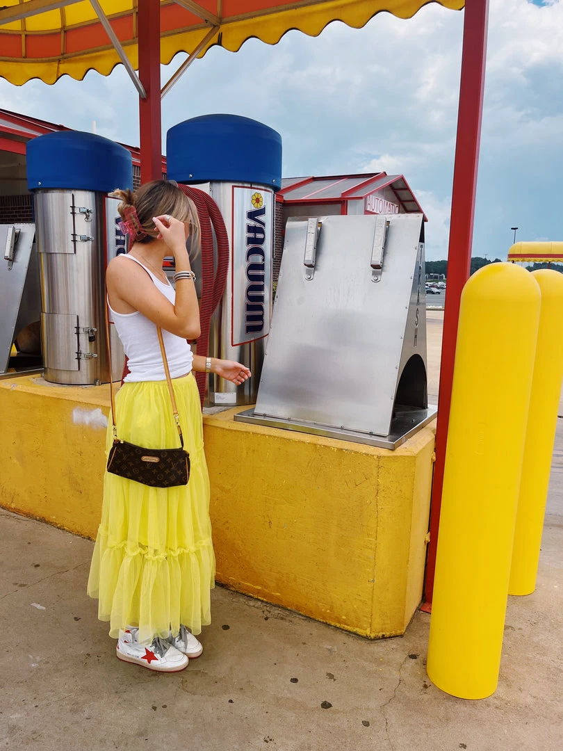 STRUT & BOLT Chartreuse Tulle Skirt
