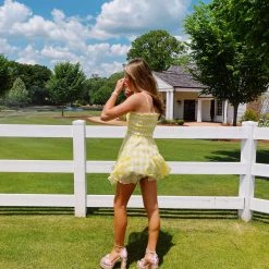 MABLE Cut It Out Dress - Yellow Dresses