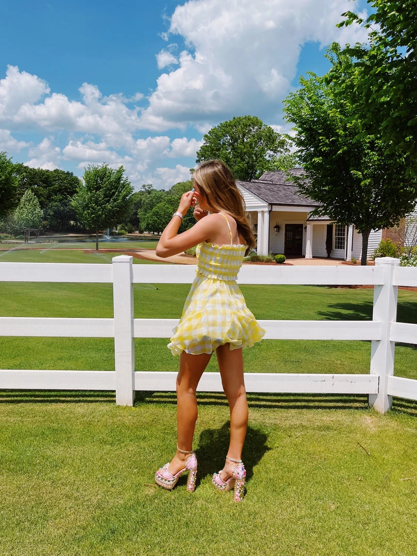 MABLE Cut It Out Dress - Yellow Dresses