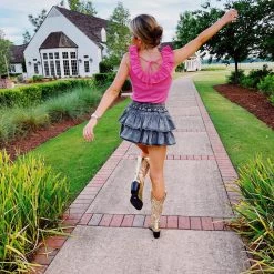 Triple Threads Tops New Day Ruffle Tank - Pink