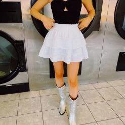 TCEC One Shoulder Knotted Top - Black Tops