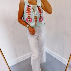 Tops Queen Of The Pool Tank - QUEEN OF SPARKLES