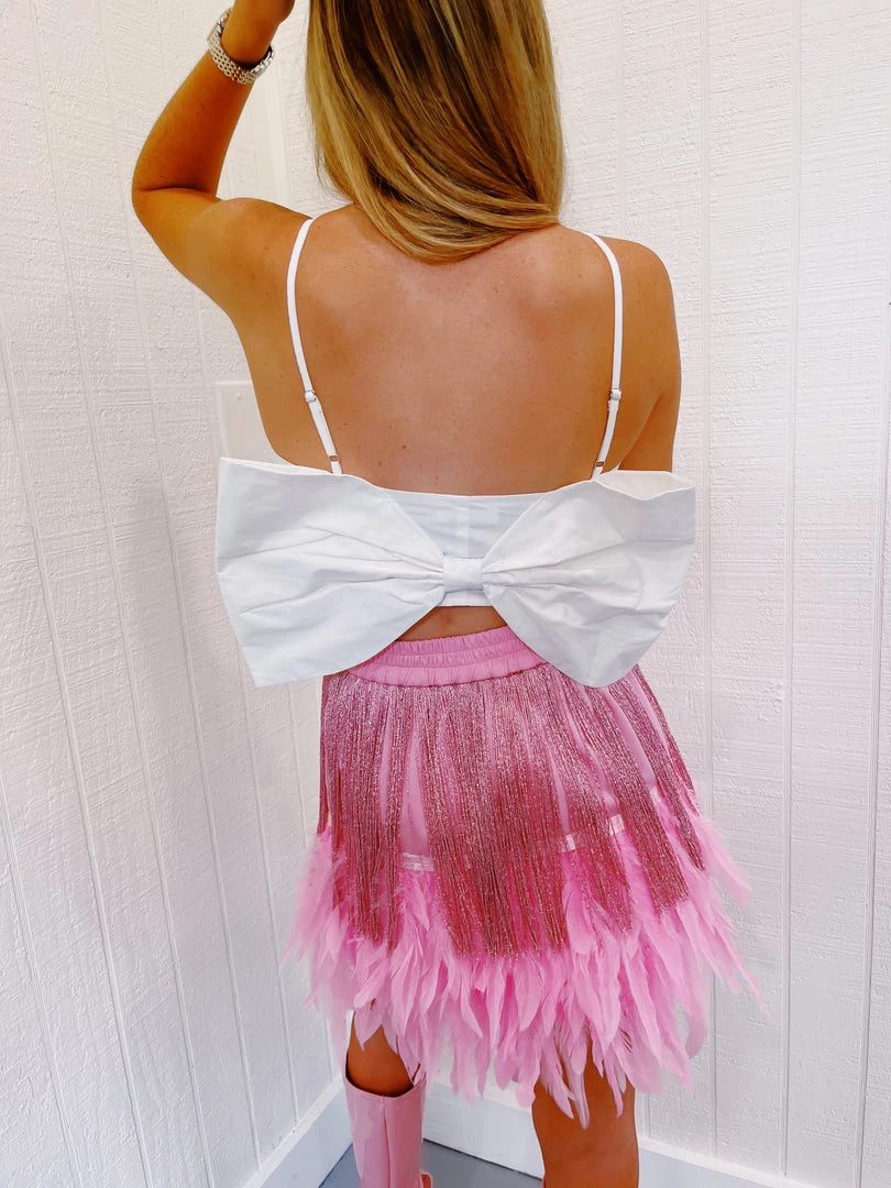 Triple Threads Breathtaking Bow Top - White