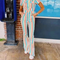 Triple Threads New Arrivals Zig Zag Jumpsuit