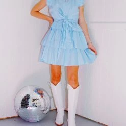 Triple Threads Pretty Skies Dress - Blue Dresses