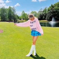 Triple Threads Tops Salty Yet Sweet Top - Pink