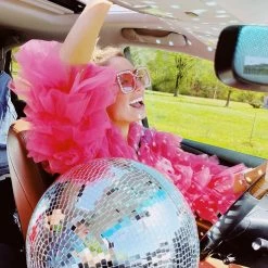 Triple Threads Tulle Ruffle Top - Pink