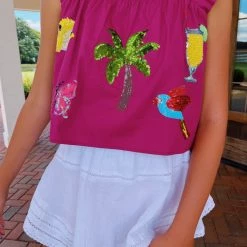 Triple Threads New Arrivals Tropical Feels Tank - QUEEN OF SPARKLES