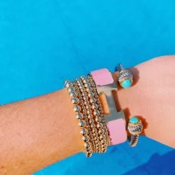 Triple Threads Chunky Wire Bracelet - Turquoise