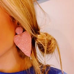 Triple Threads Circle & Heart Earrings
