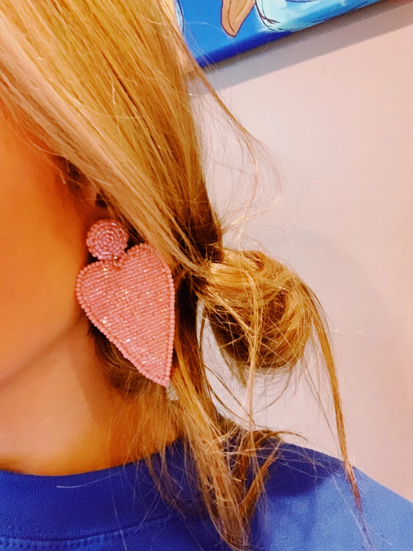 Triple Threads Circle & Heart Earrings