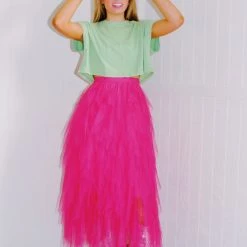 Triple Threads Cap Sleeve Crop Tee - Lime Tops