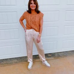 Triple Threads Pull On Satin Pants