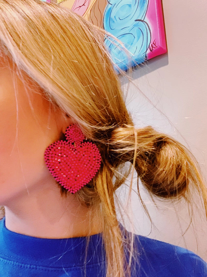 Triple Threads Big Heart Earrings Accessories & Gifts