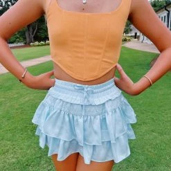 Triple Threads The Daisy Skirt - Icy Blue