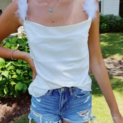 Triple Threads Pretty Lady Tank - White Tops