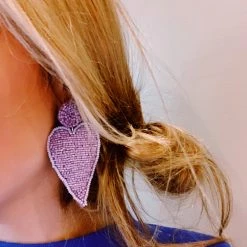 Triple Threads Circle & Heart Earrings