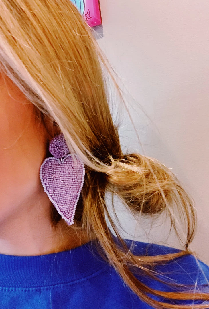 Triple Threads Circle & Heart Earrings