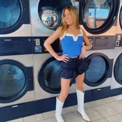 VIBRANT MIU Catch Me If You Can Shorts - Black