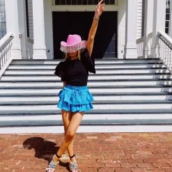 Triple Threads Top Tier Ruffle Bodysuit Tops