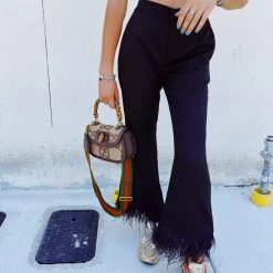 STRUT & BOLT Pants With The Fur - Black