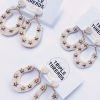 Triple Threads Horseshoe Beaded Earrings - White Accessories & Gifts