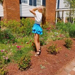 Triple Threads The Daisy Skirt - Sky Bottoms