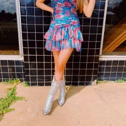 ROSE VELVET Rosemary Dress - Blue Floral