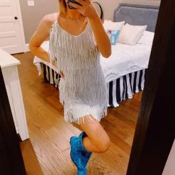 Triple Threads The Shimmy Dress - White