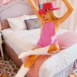 Triple Threads Girly Girl Overalls - Pink