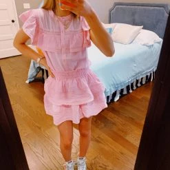 Triple Threads The Lacey Set - Pink/Top Tops