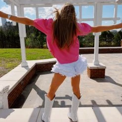 Triple Threads Daytrip Square Neck Top - Pink Tops