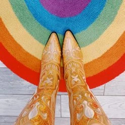 Triple Threads - MEB Disco Cowgirl Boots - Gold Shoes