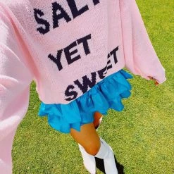 Triple Threads Tops Salty Yet Sweet Top - Pink