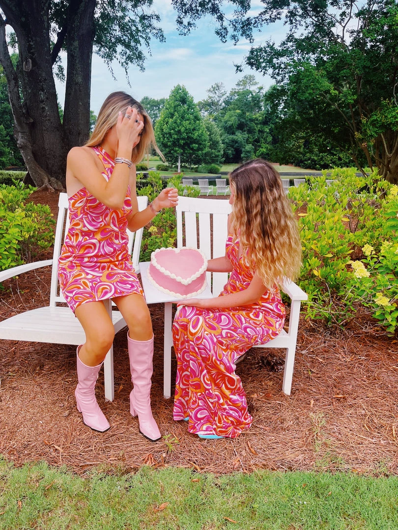 DO+BE Disco Girl Dress - Orange/Pink New Arrivals