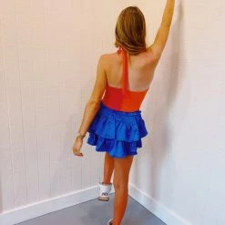 CLOUD TEN Two Tone Tank Top - Pink/Orange